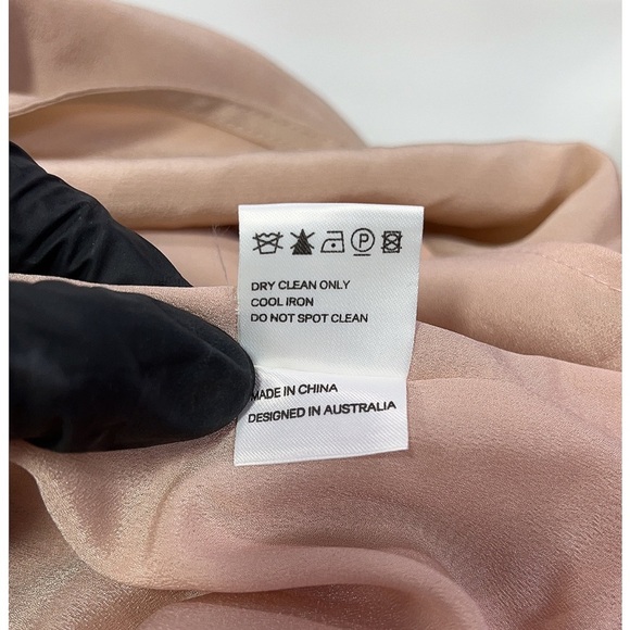 NWT Zimmerman Midi Length Silk Folded Pink Dress- Size 3 (US 8-10) - Picture 10 of 11